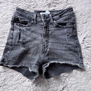 H&M faded black jean shorts size 2